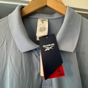 Nordstrom Reebok French Blue Men’s Dry Fit Shirt Polo Short Sleeves NWT